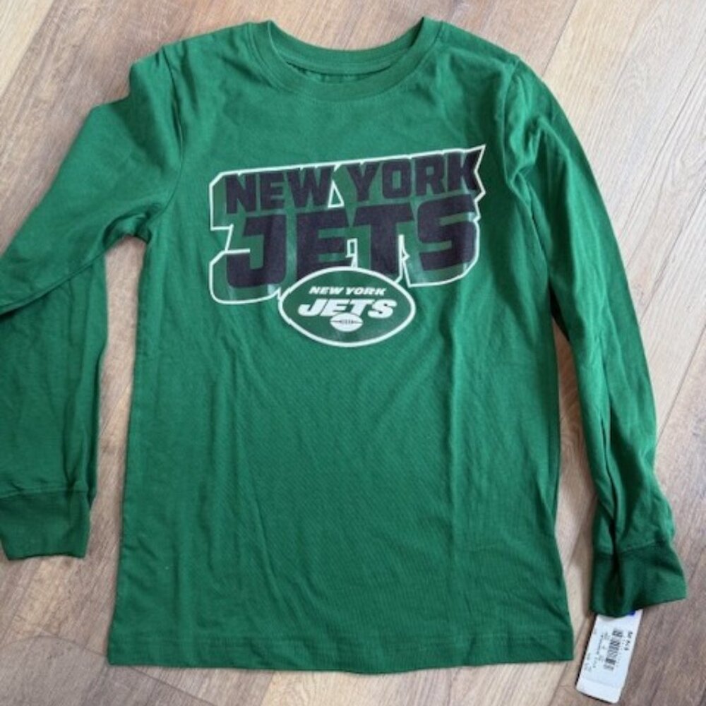 NEW NFL New York Jets Long Sleeve T-Shirt Youth Med 8-10